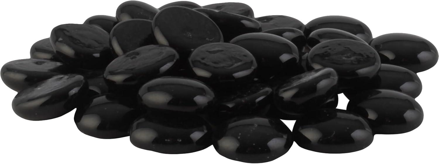 Pure Garden 10lbs Fire Pit Glass Rocks - 3/4-Inch Glass Marbles for Fireplaces, Landscape, Aquariums, or Vases