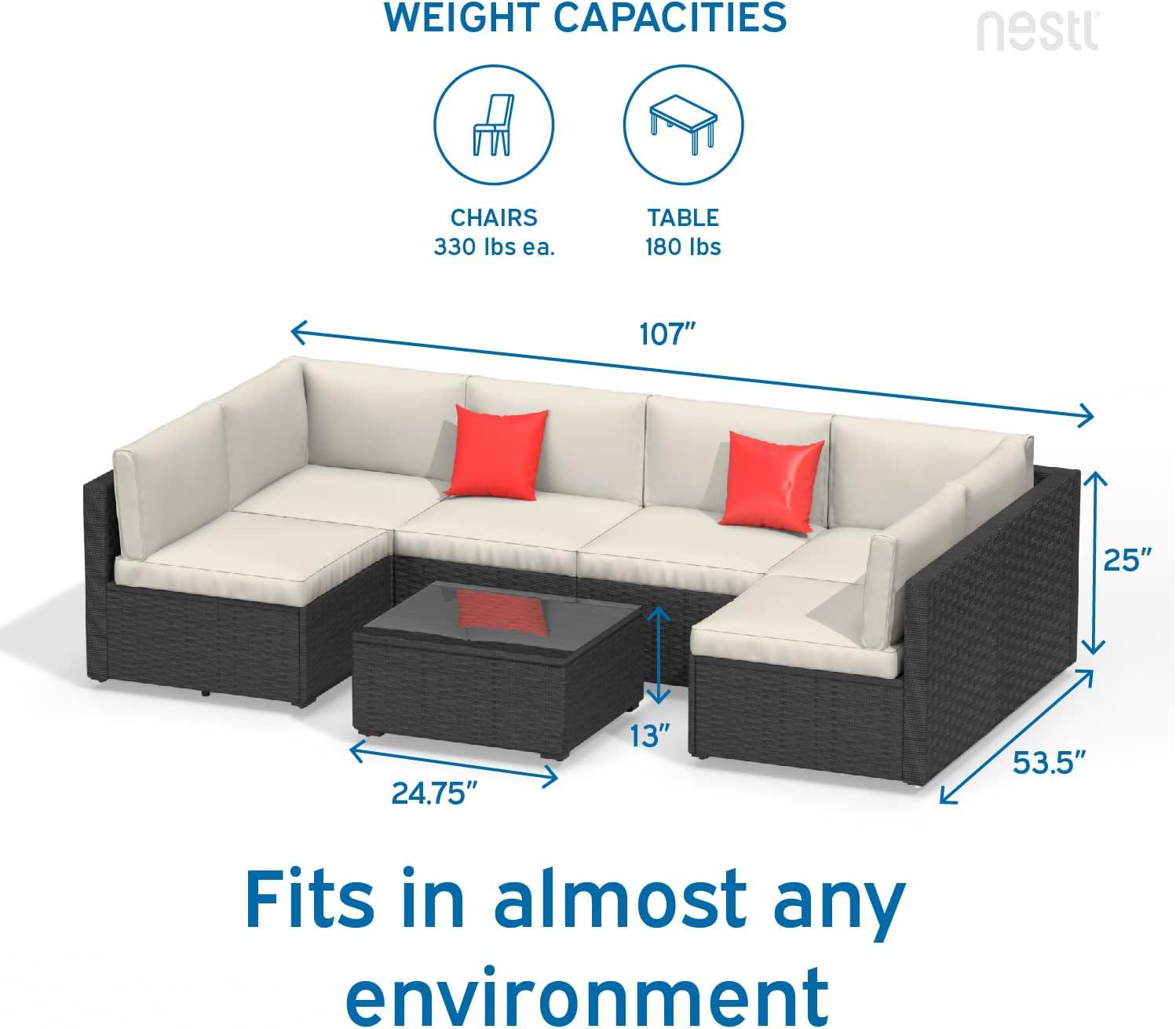 Slunce 6 - Person Outdoor Seating Group with Cushions