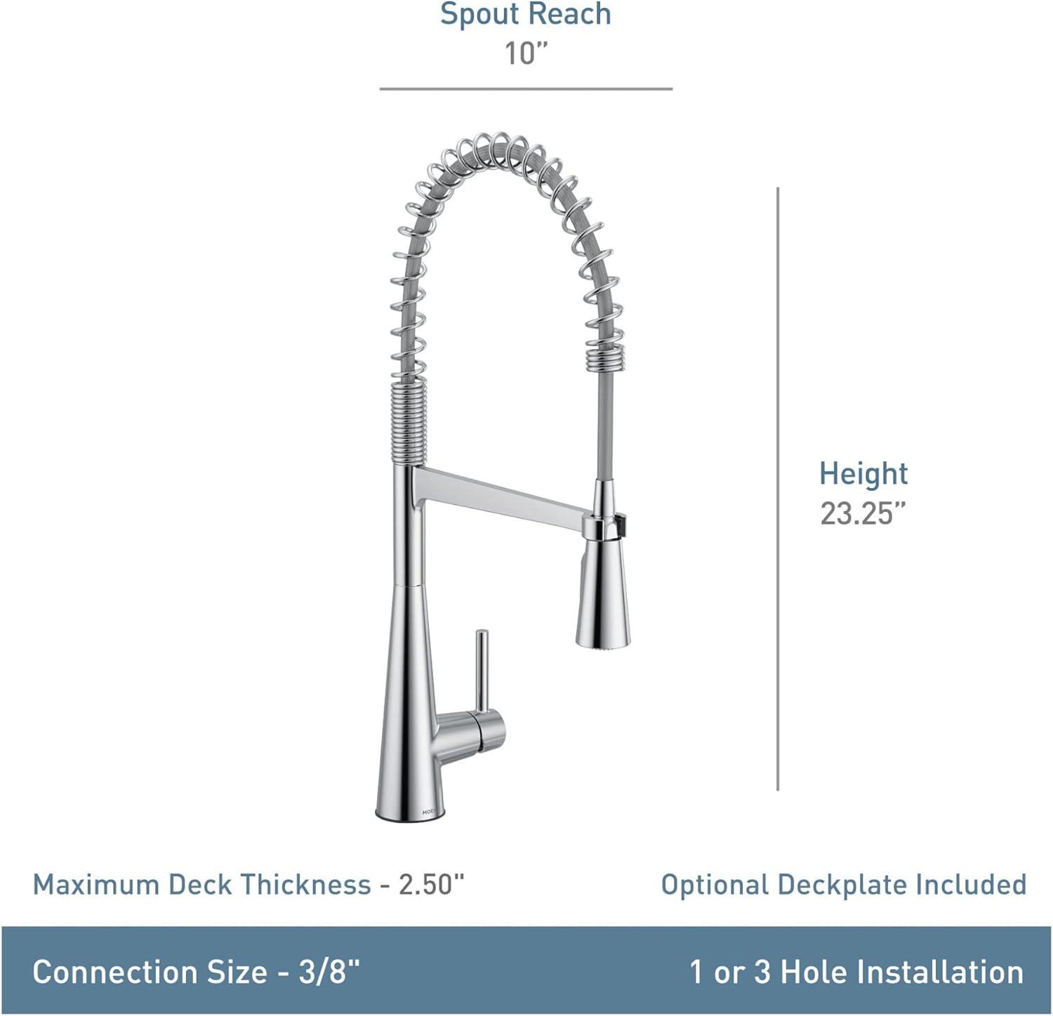 Sleek Spring Pull Down Single Handle Kitchen Faucet