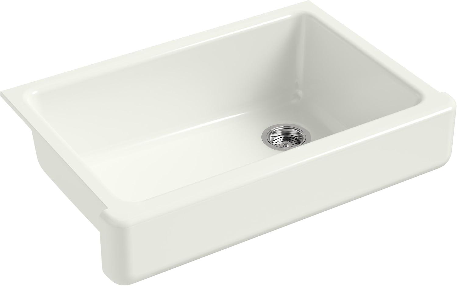 Whitehaven® Self-Trimming 32-1/2" L x 21-9/16" W x 9-5/8" Under-Mount Single-Bowl Sink with Short Apron