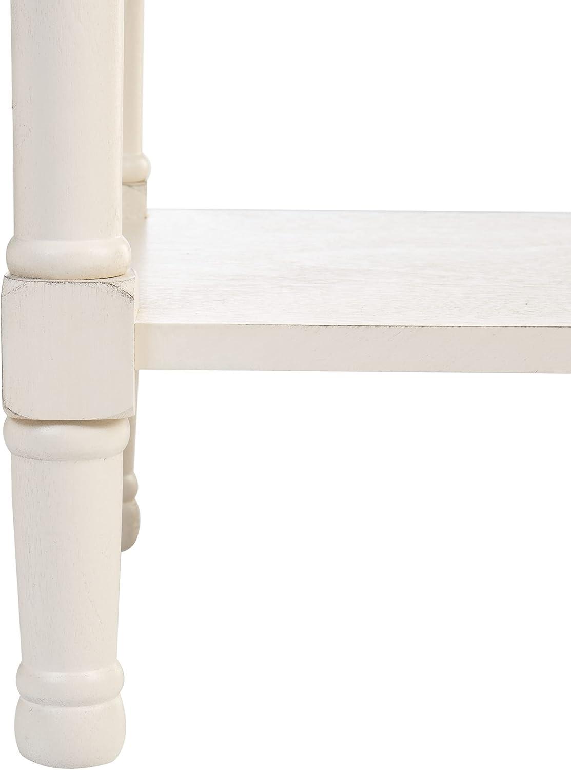 Peyton 1 Drawer Accent Table - Distressed White - Safavieh