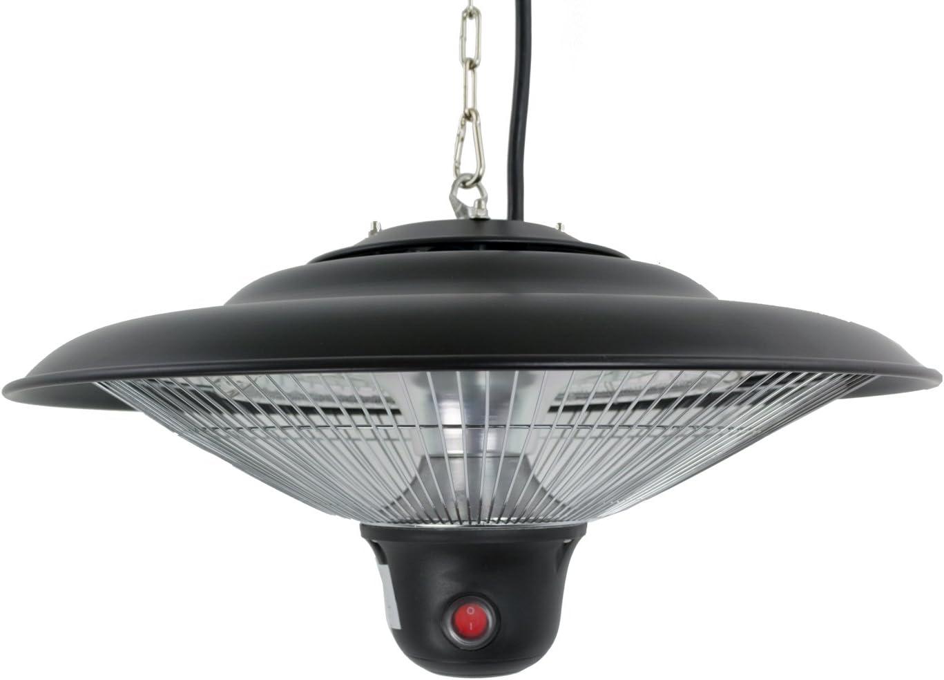 Black 1500W Electric Hanging Gazebo Heater with Remote