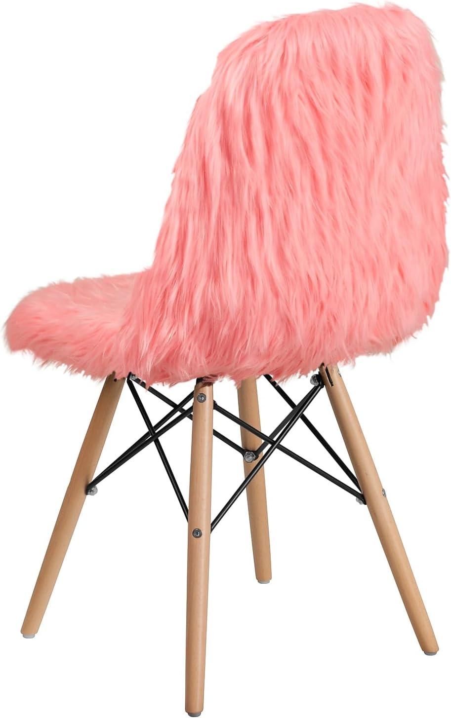 Flash Furniture Shaggy Dog Hermosa Pink Accent Chair