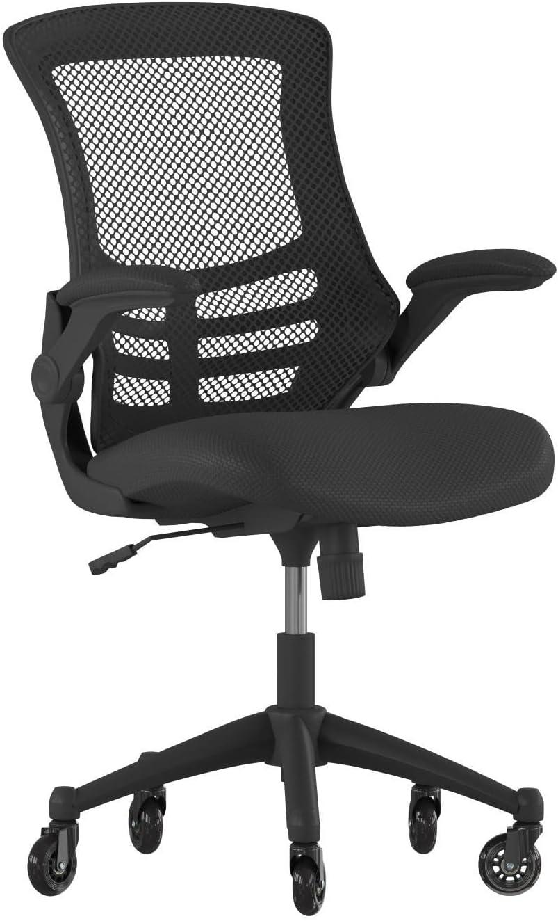 Flash Furniture Regent Park Ergonomic Swivel Task Chair with Roller Wheels & Flip Up Arms