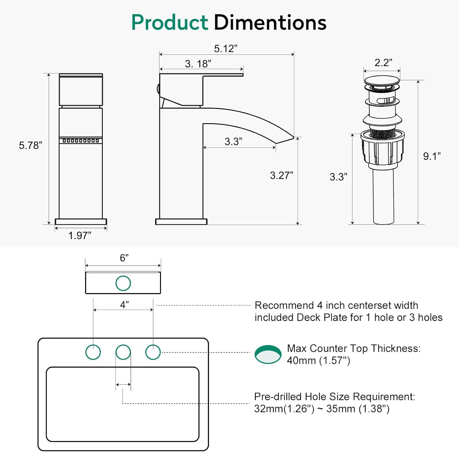 Single-Hole Single-handle Bathroom Faucet