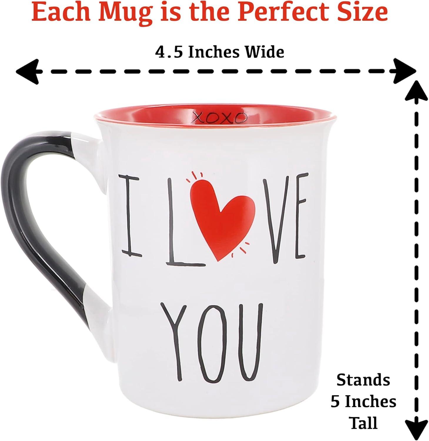 Cottage Creek I Love You, Always and Forever Set of Two I Love You Coffee Mugs, Couples Gifts