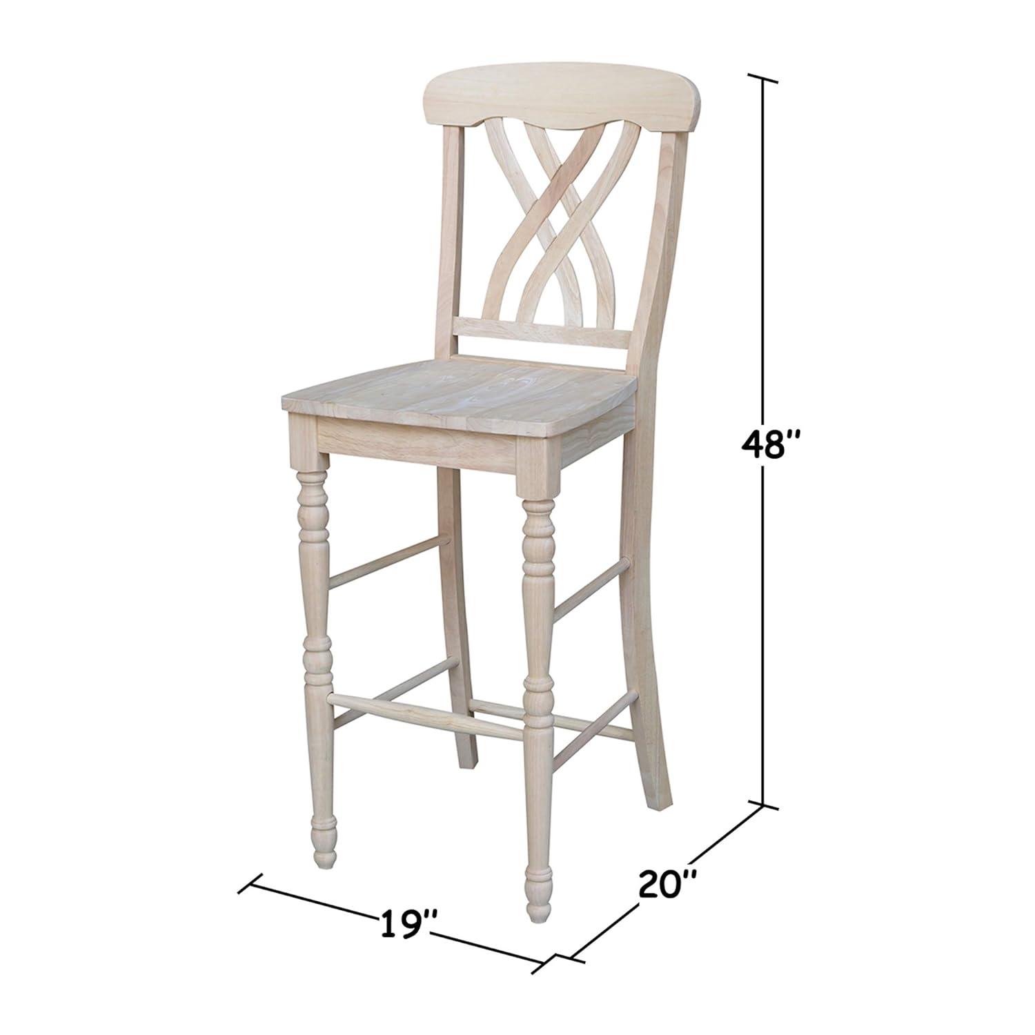 30 in. Seat Height Lattice Bar Height Stool