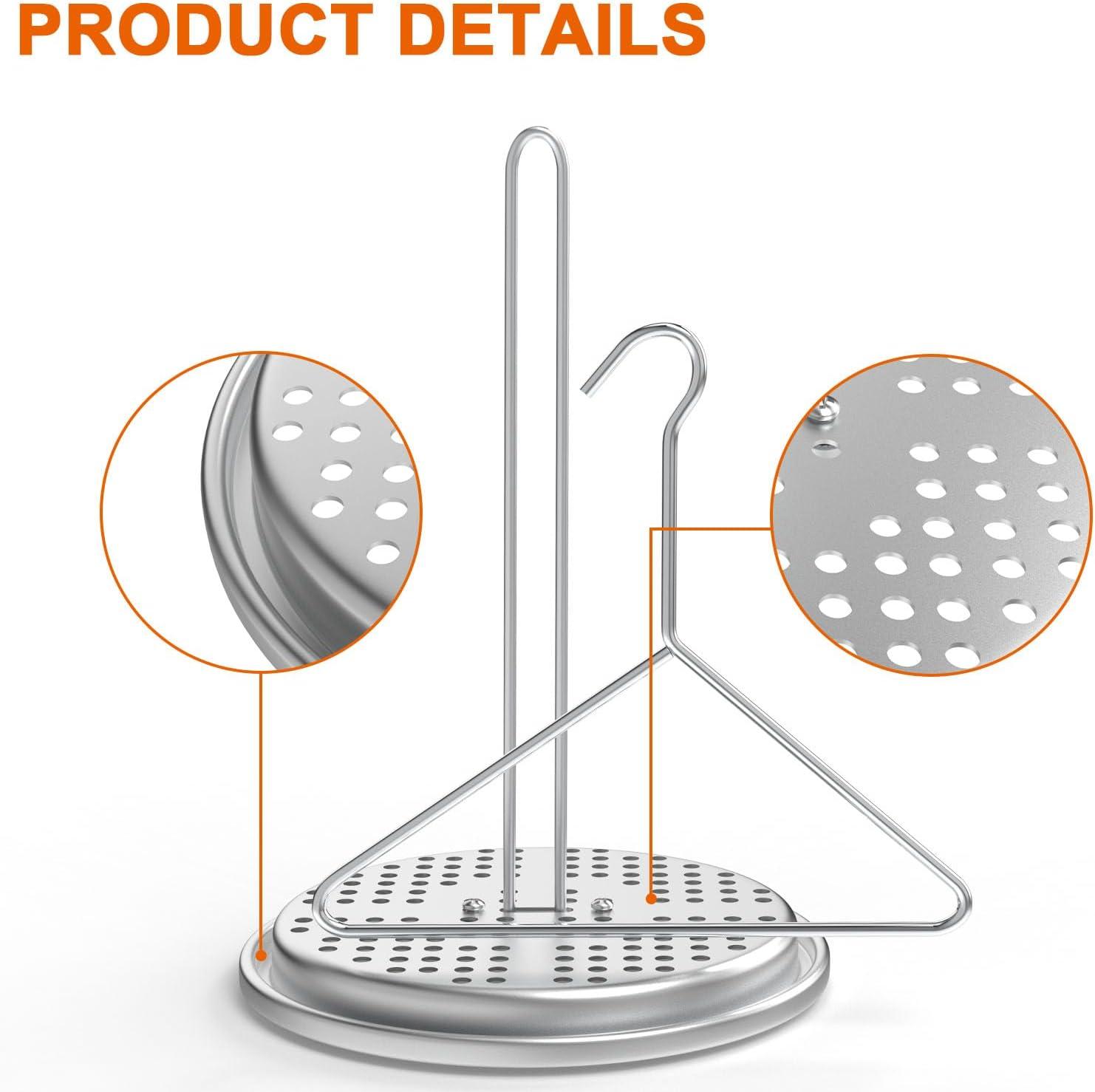 DELSbbq Turkey Fryer Stand Kit Wire Handle Lifter Hook, Perforated Turkey Fryer Hook and Stand Set Turkey Chicken Fryer Accessory Kit with for Poultry Deep Frying Pot