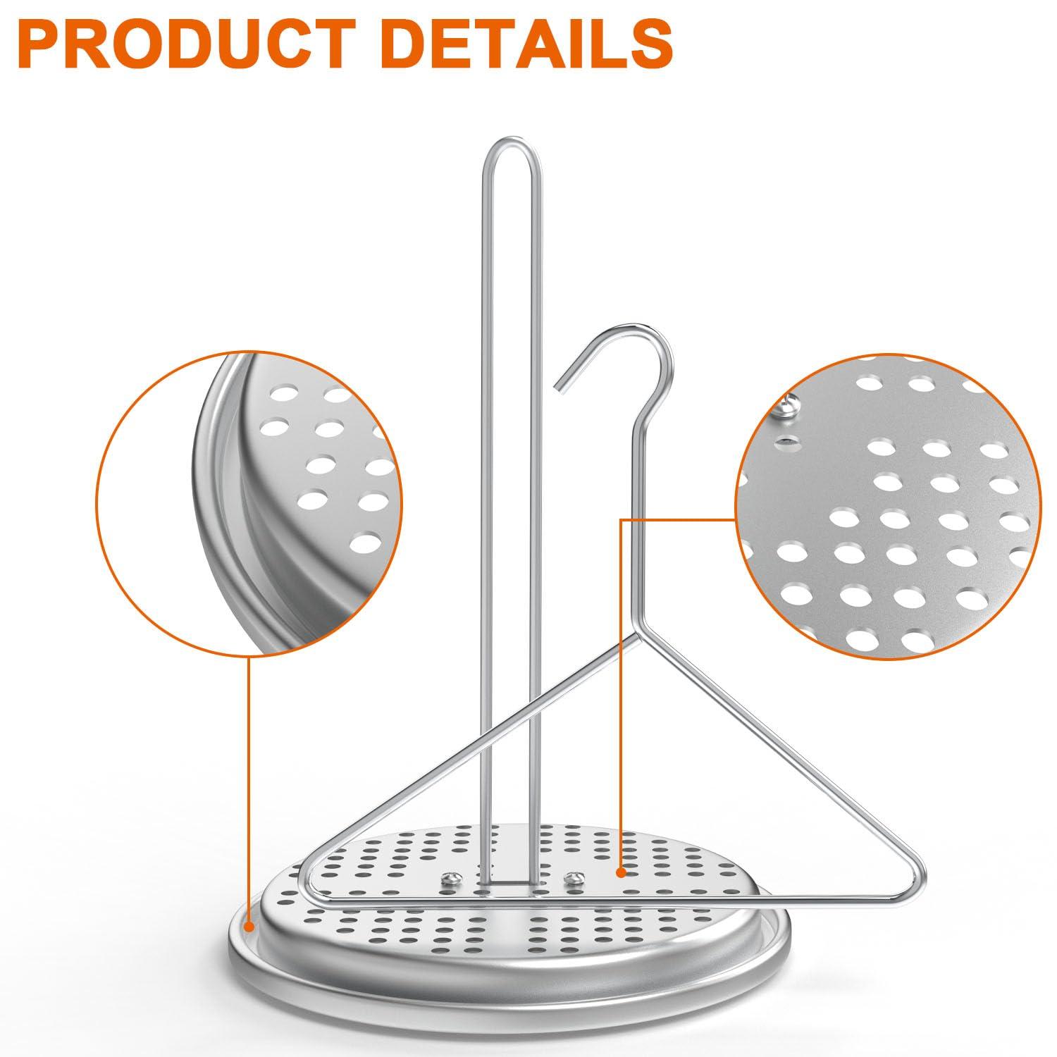 DELSbbq Turkey Fryer Stand Kit Wire Handle Lifter Hook, Perforated Turkey Fryer Hook and Stand Set Turkey Chicken Fryer Accessory Kit with for Poultry Deep Frying Pot