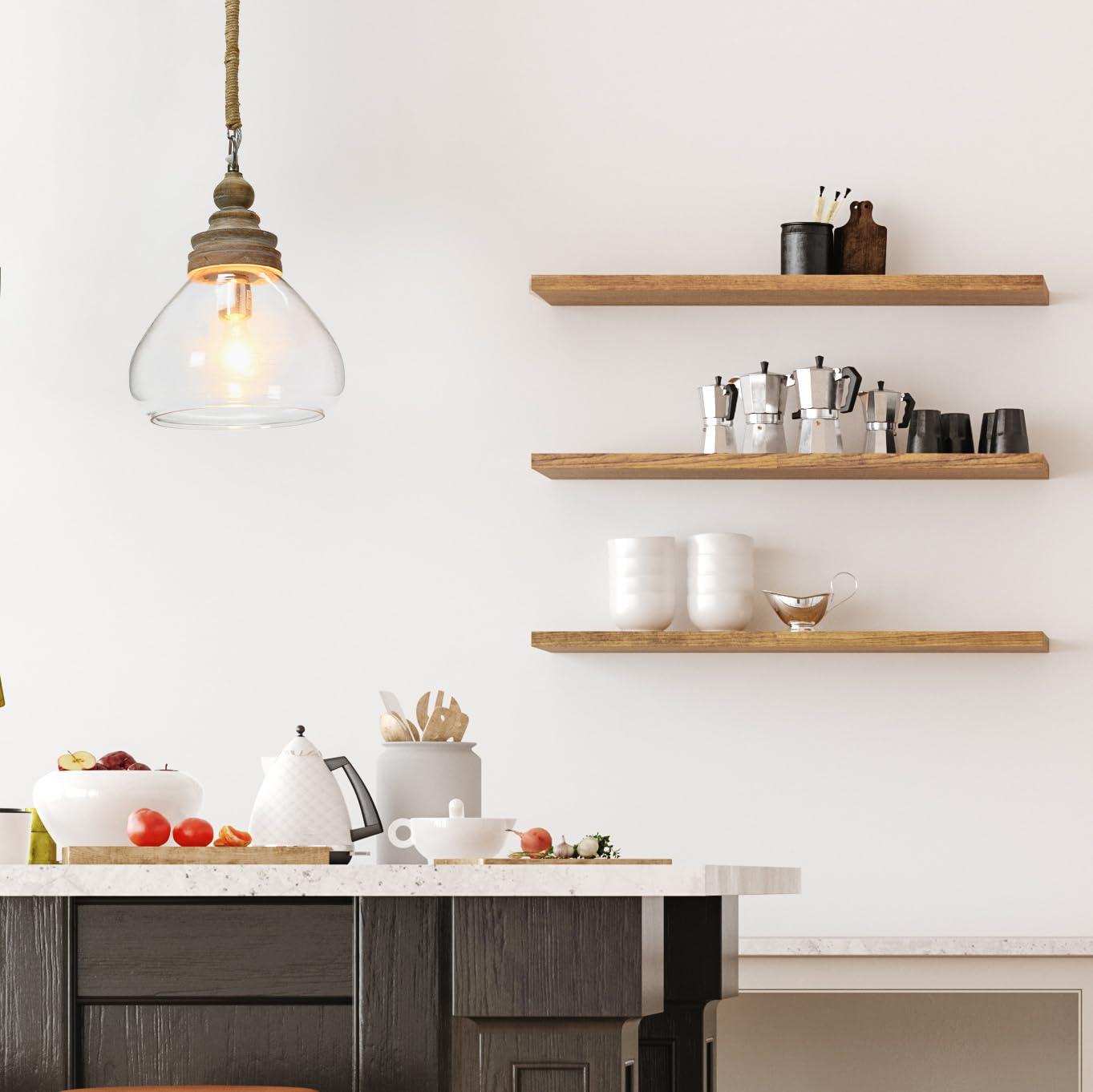 August Grove® Bellantoni Distressed Mango Wood Ceiling Light