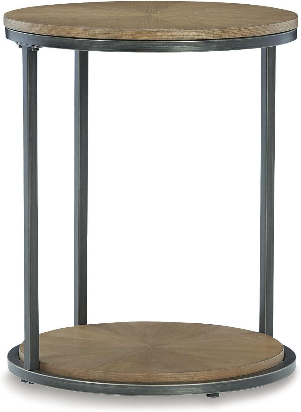 Signature Design by Ashley Contemporary Fridley End Table  Brown/Black