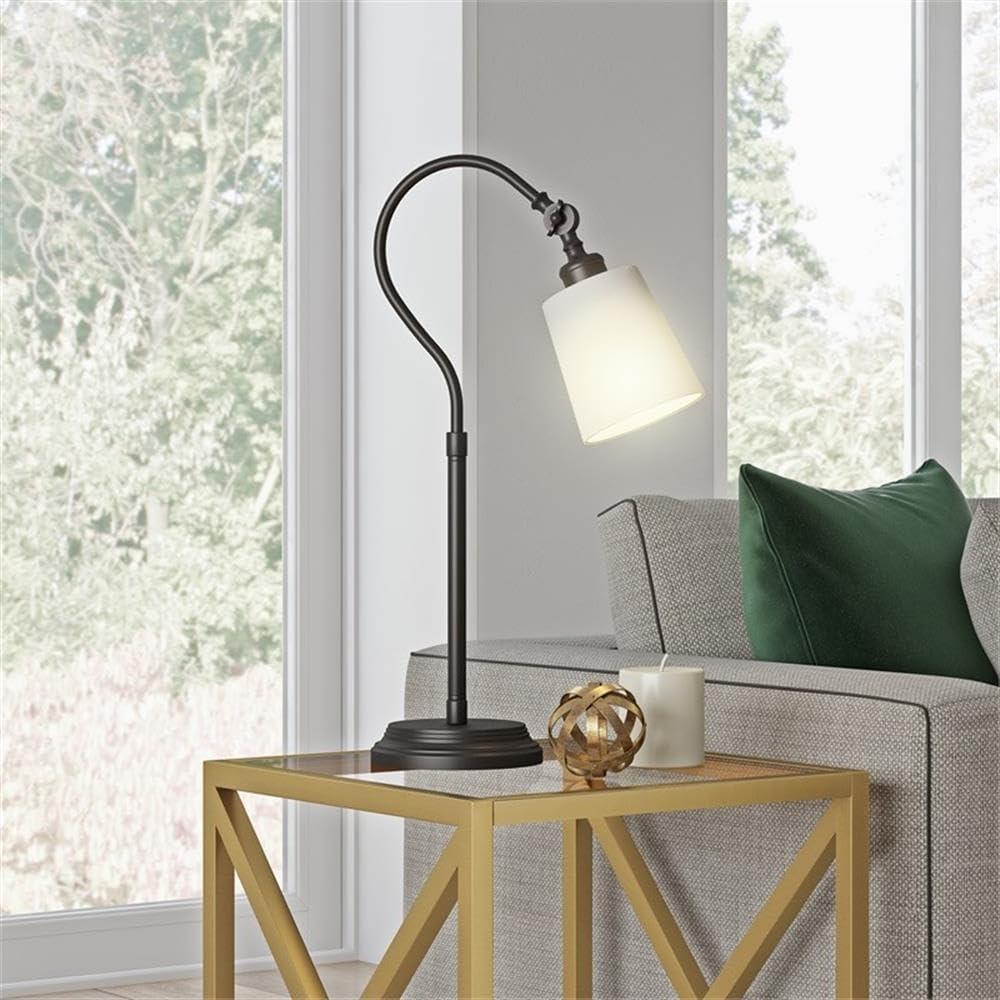 Evelyn&Zoe Industrial Metal Arc Table Lamp