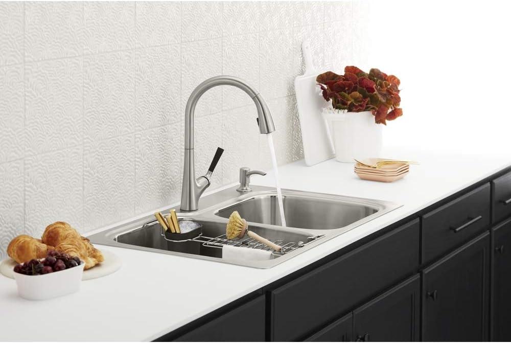 Kohler K-R75791-2PC-NA All-In- One-Kit Kitchen Sink, Brushed Stainless