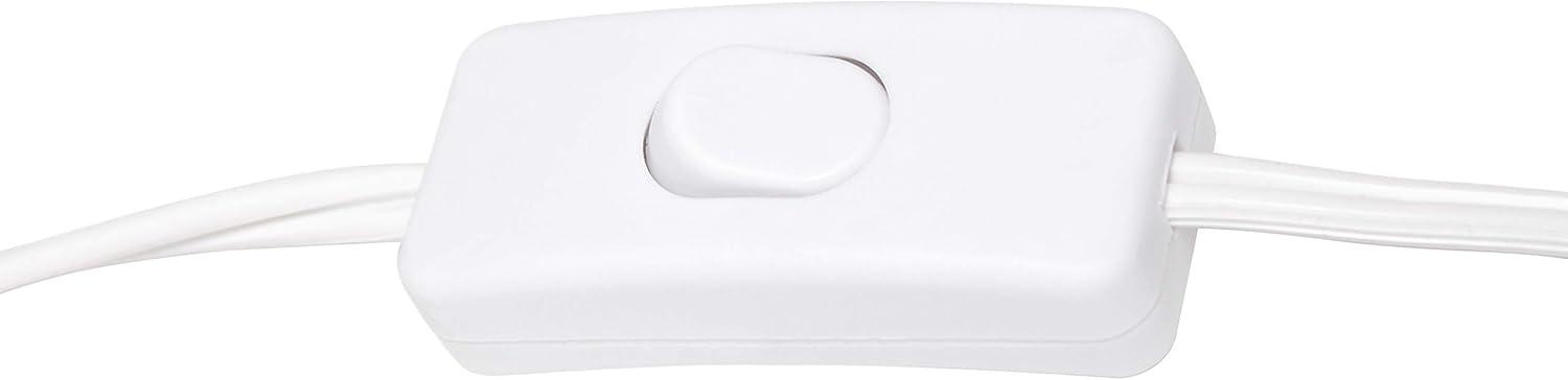 Down To The Wire Table Lamp with Fabric Shade White - Simple Designs: Modern Nightstand Light, ETL Listed