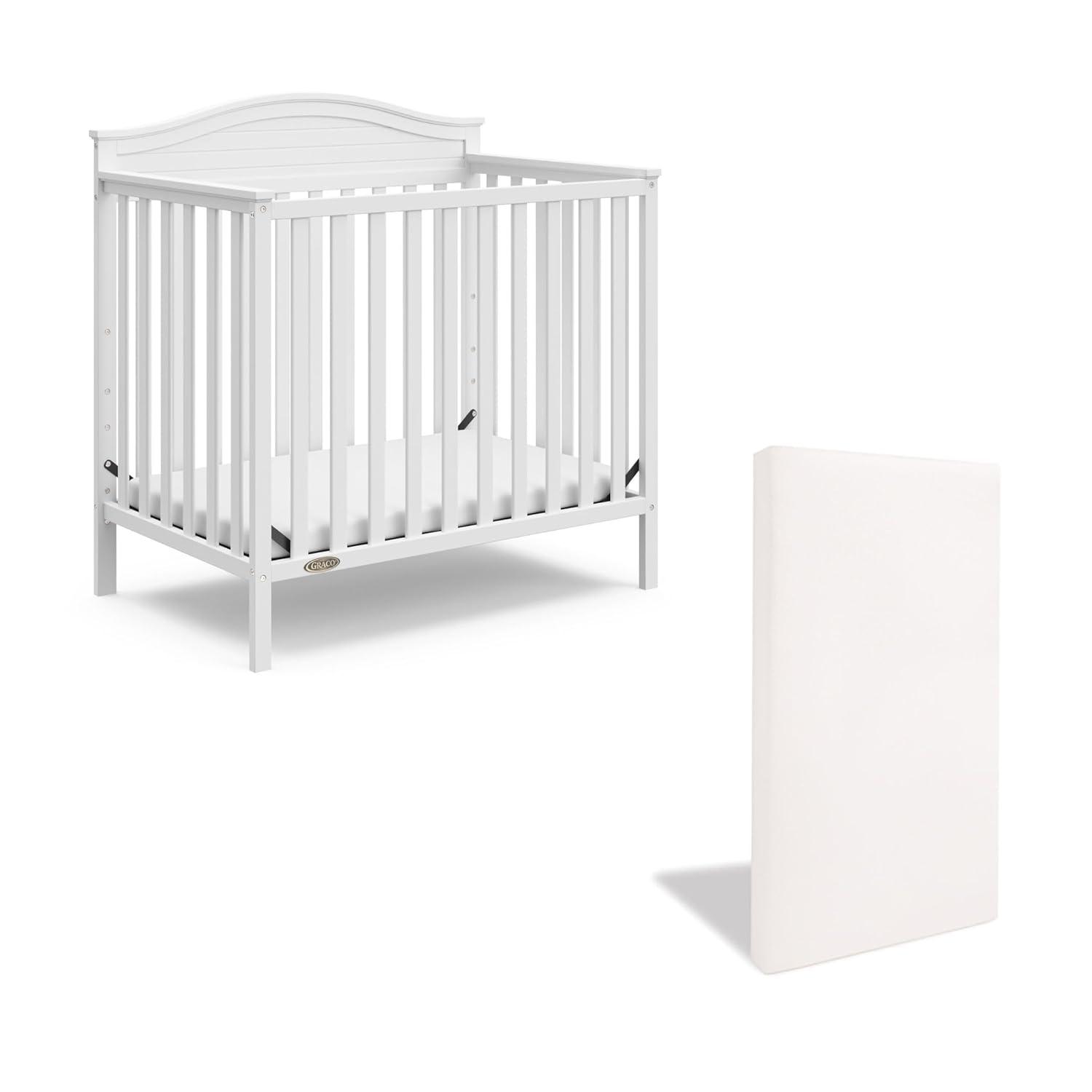 Graco Graco Stella 4-in-1 Mini Convertible Crib with Mattress