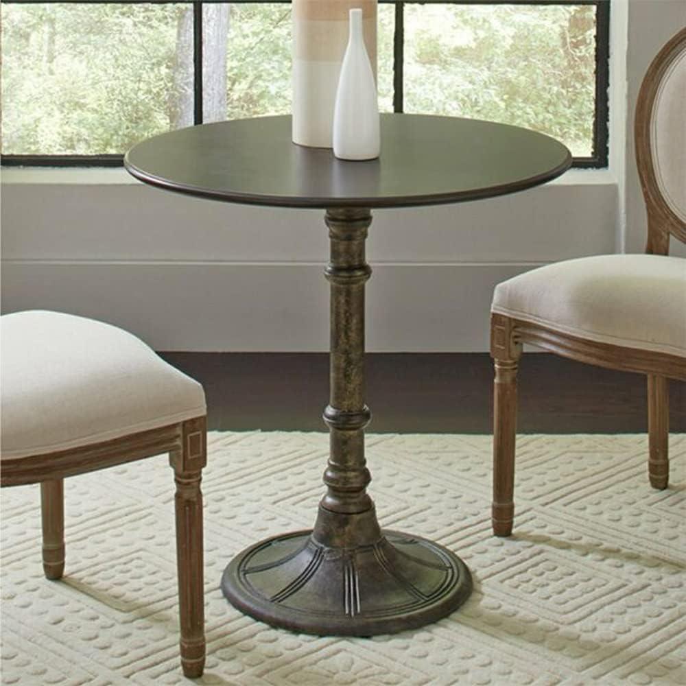 Bronze Round Industrial Dining Height Bistro Table