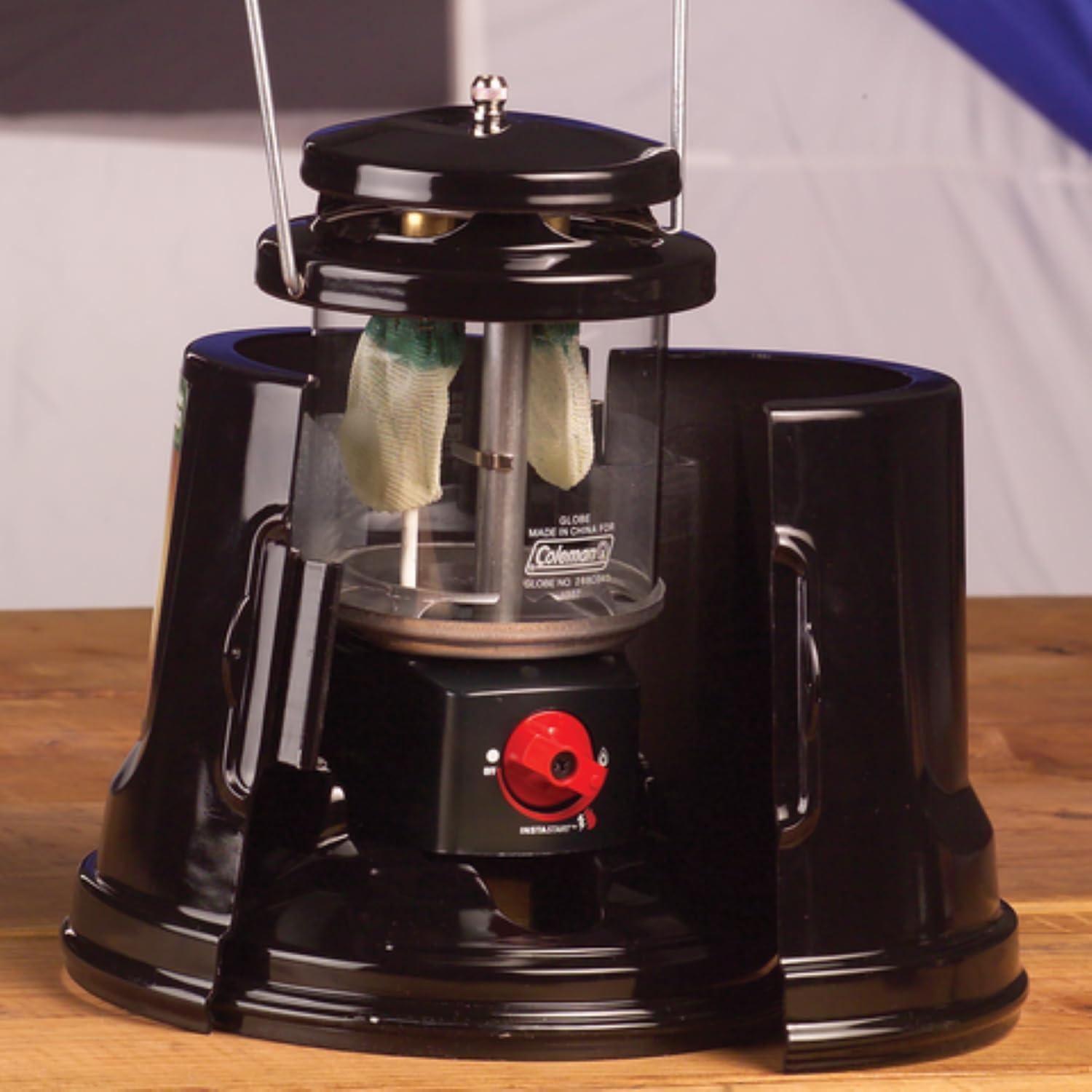 COLEMAN Deluxe Two Mantle Instastart Quickpack Propane Camping Lantern w/ Cover