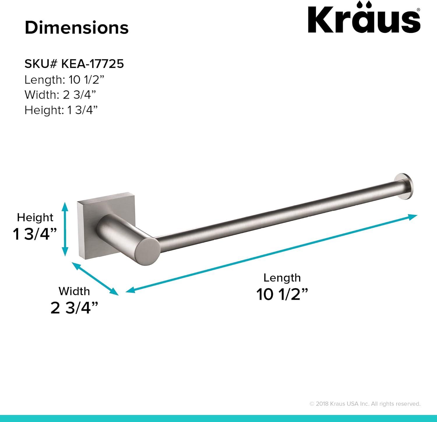 Kraus 2.81" Towel Bars, Brushed Nickel