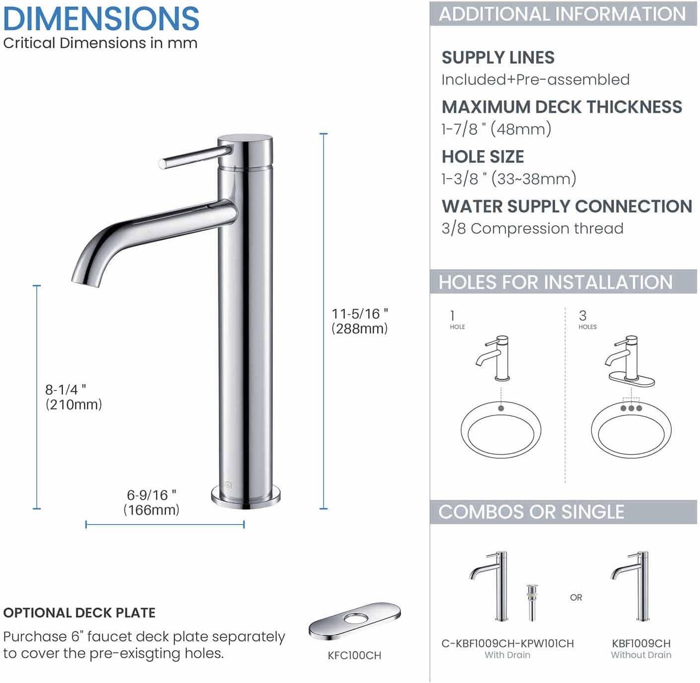 Circular Vessel Sink Faucet Single-handle Bathroom Faucet