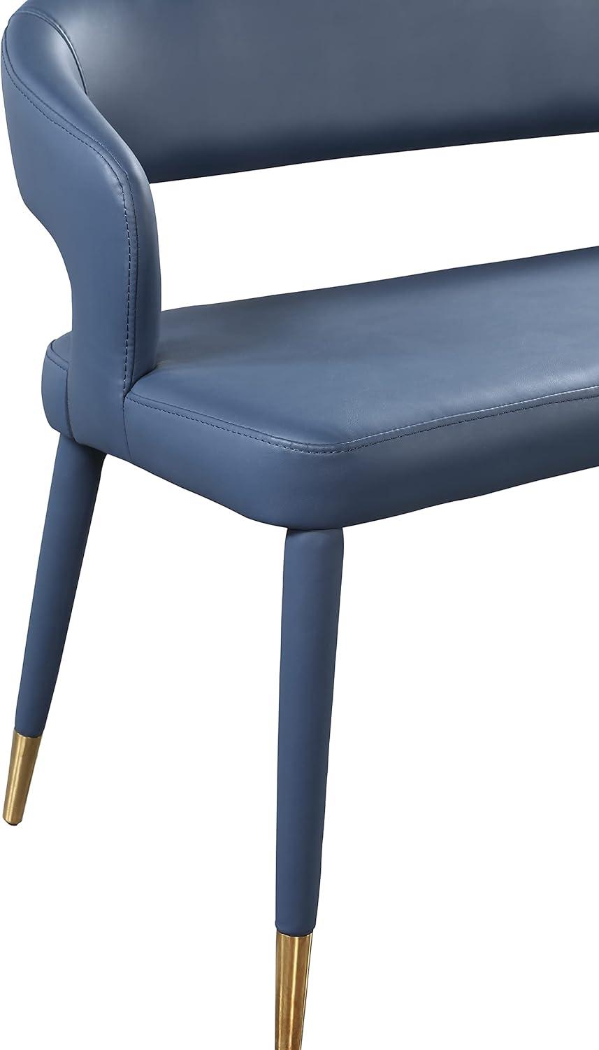 Meridian Furniture Destiny Navy Vegan Leather Bench