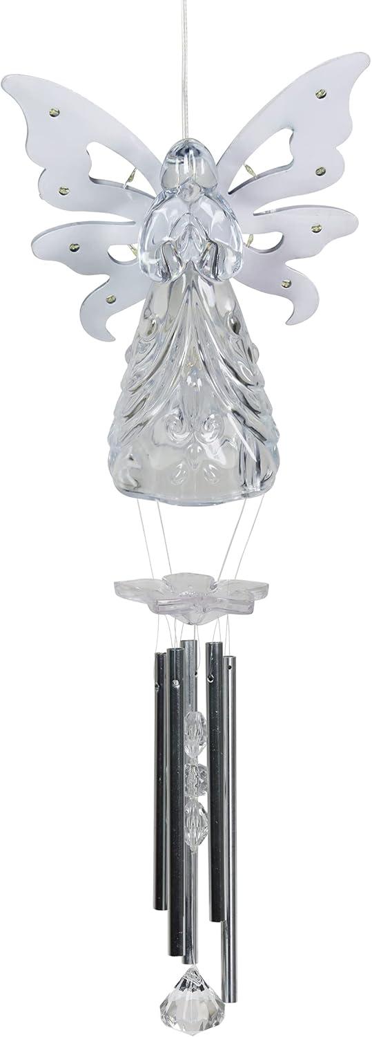 Exhart Large Solar Angel Wind Chime, 6.5 by 42 Inches