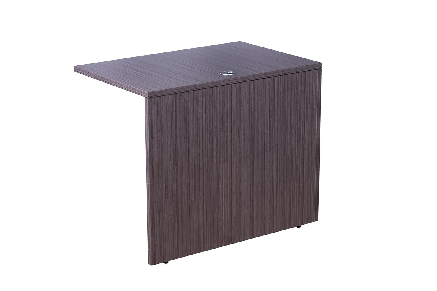 Boss Office Products Holland Series Executive U-Shaped Desk With File Storage Pedestal And Hutch, Driftwood