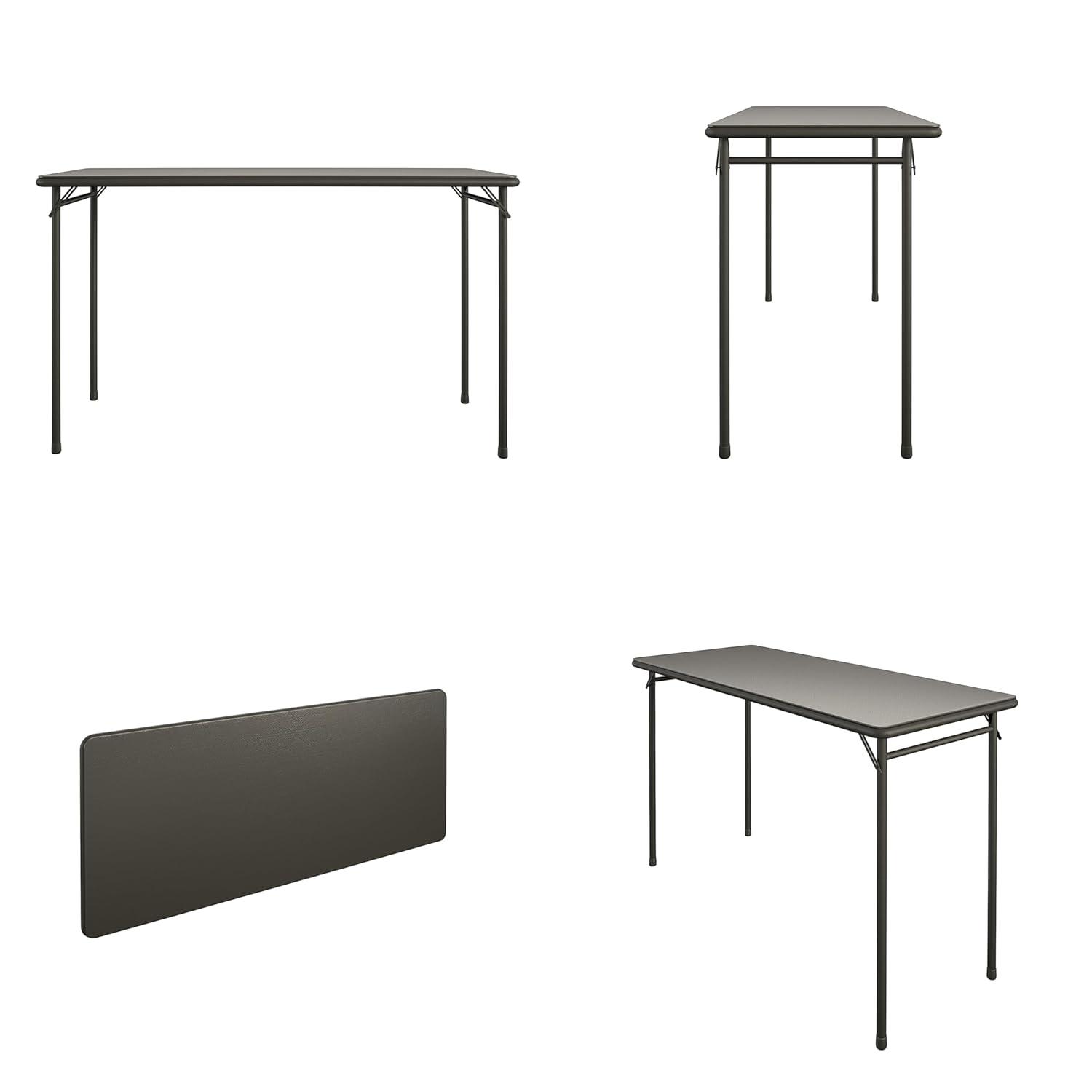 COSCO 20" x 48" Vinyl Top Serving Folding Table
