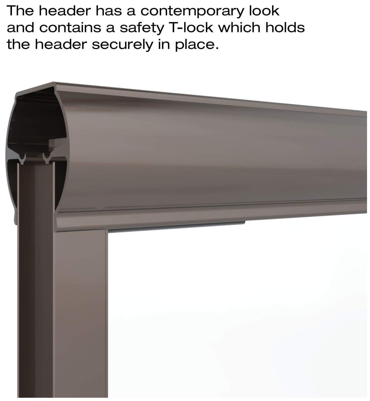 Basco Infinity 29.25" W x 57" H Bypass Semi- Frameless Tub Door INFH05A5857CLSV