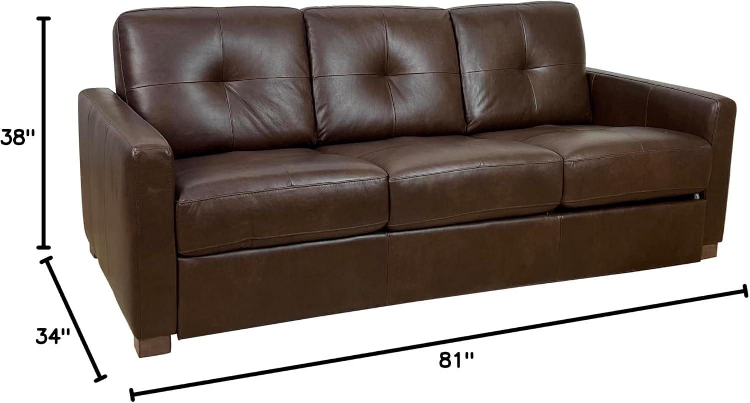 80.6'' Leather Sleeper Sofa