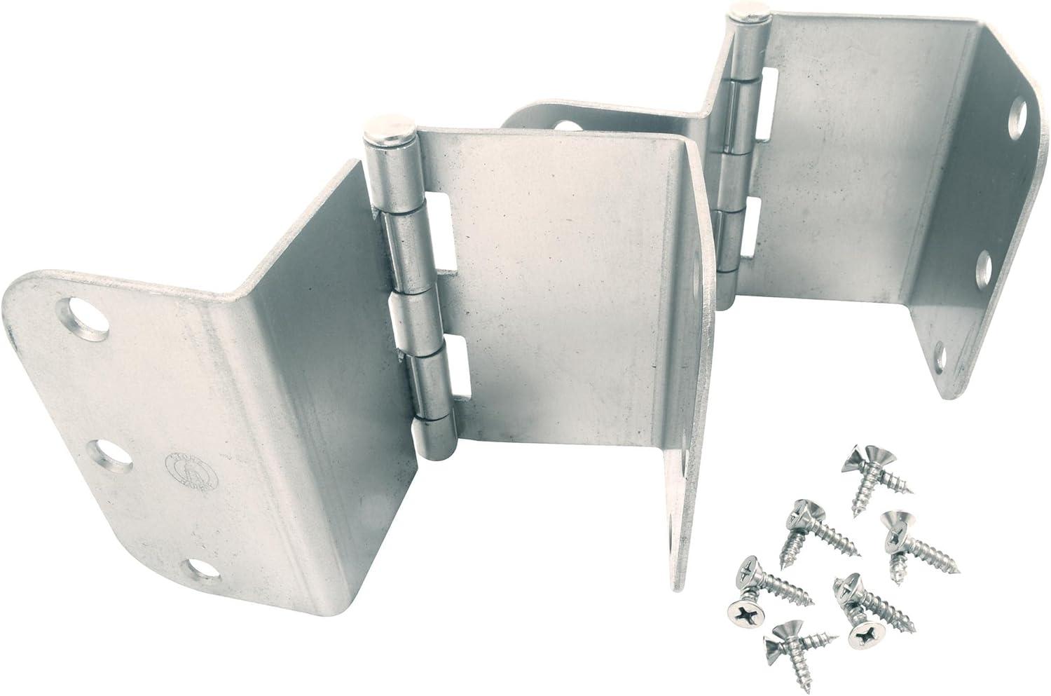 Swing Clear Offset Hinge, 3-1/2 Inches, 5/8" Radius Corner, Fits Doors 1-3/8" to 1-3/4" Thick, 2-Pack, Polished Chrome by Stone Harbor Hardware