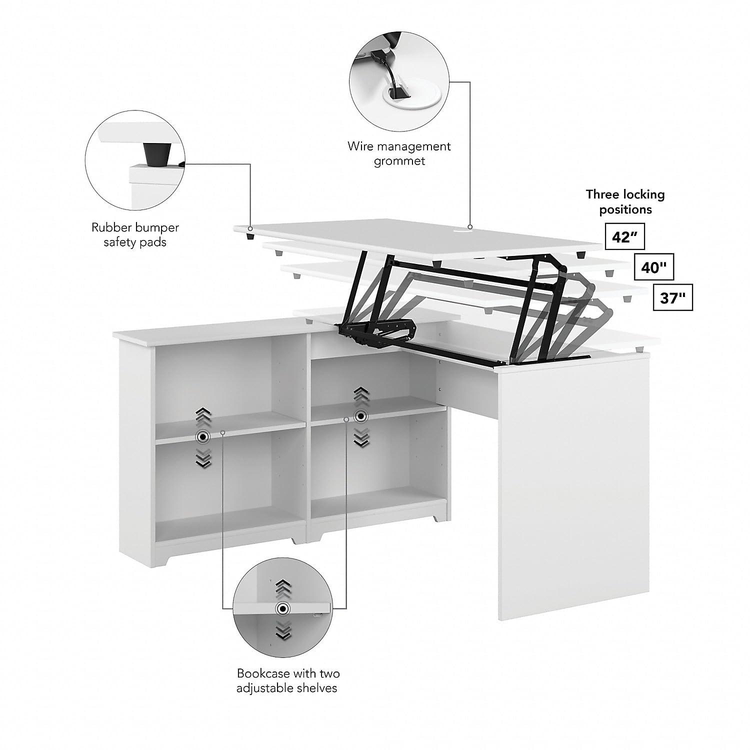 Almita 52'' Adjustable (sit to stand) Corner Desk