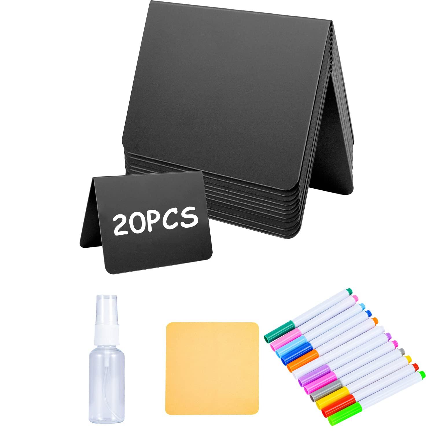 Food Labels for Party Buffet, 20PCS Reusable Reserved Table Signs