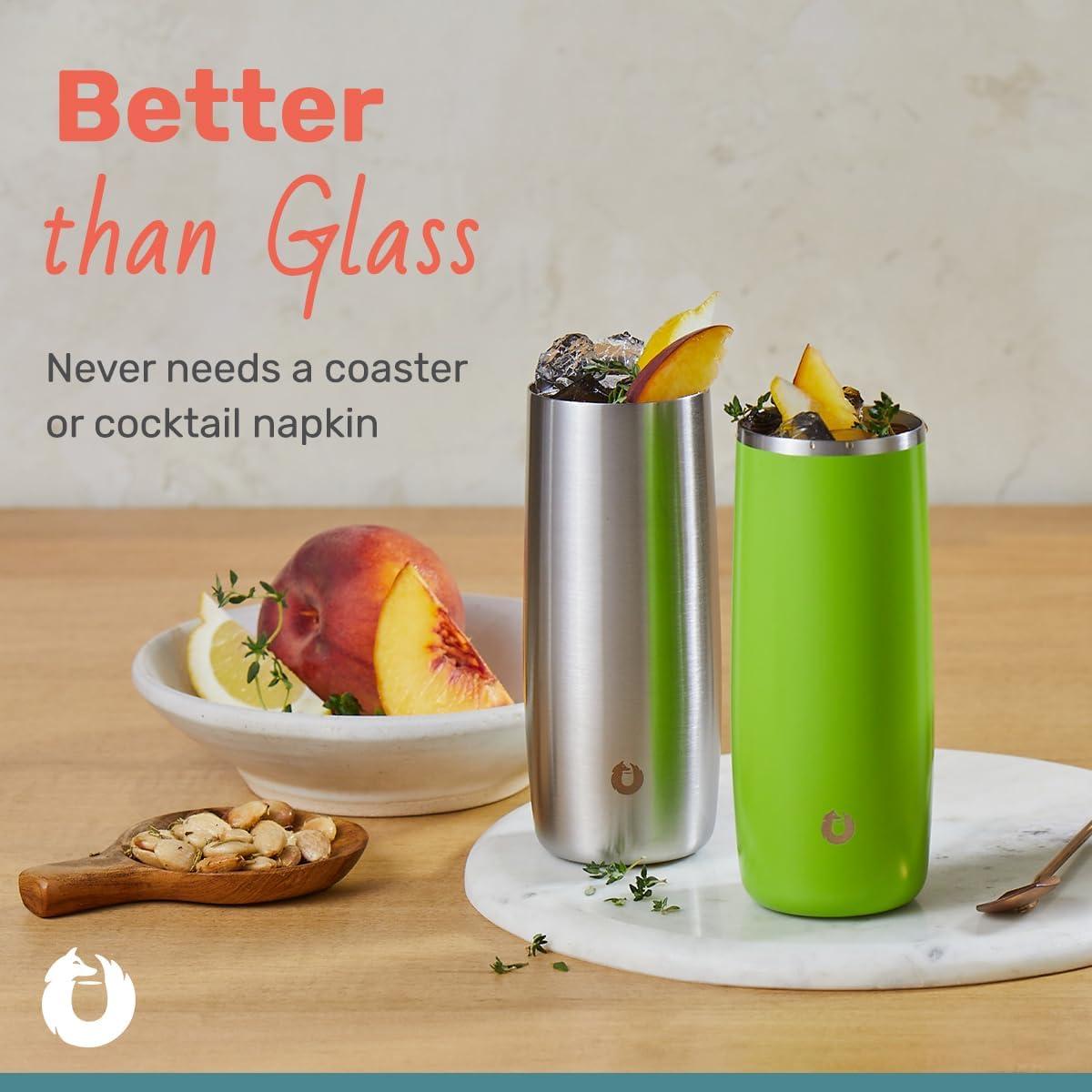 Steel Vacuum Insulated Highball Glass Set of 2