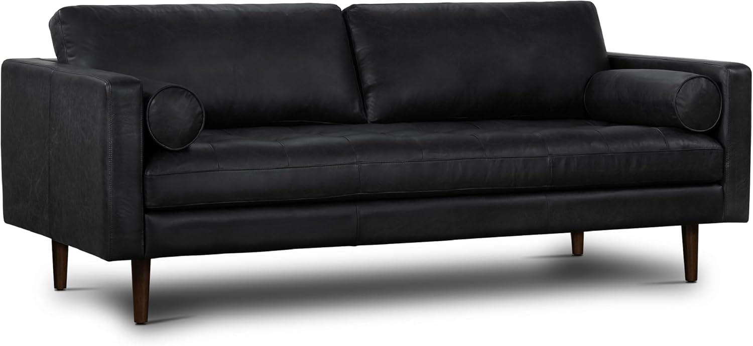 Athan Full-Grain Italian Genuine Leather Bench