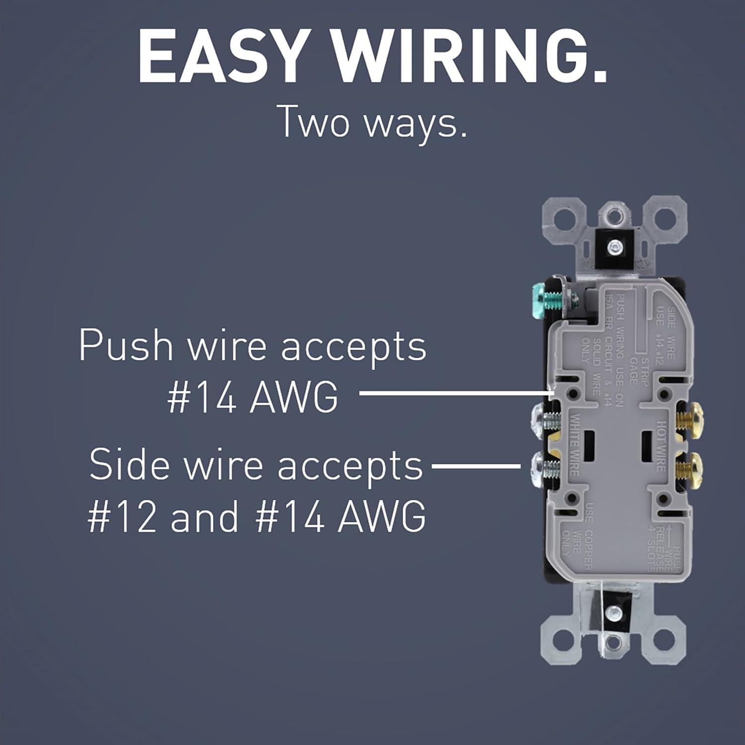 Pass & Seymour White Straight Receptacle Outlet NEMA 5-15R 15A 125V 885-WCC21