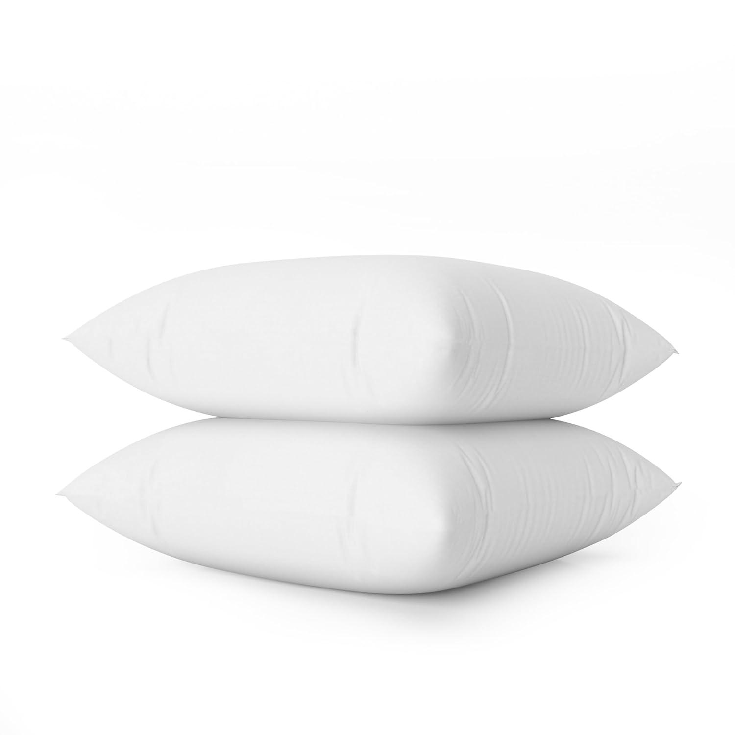 Holiday Deal Selection Phantoscope Hypoallergenic Square Form Sham Stuffer Throw Pillow Insert,22" x 22", 2 Pack