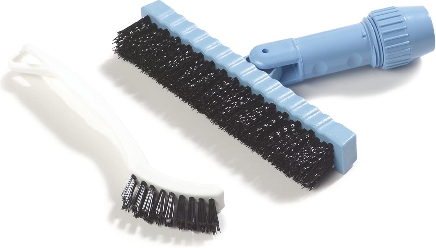 White Nylon Grout Brush with Black Bristles, 8 Inches