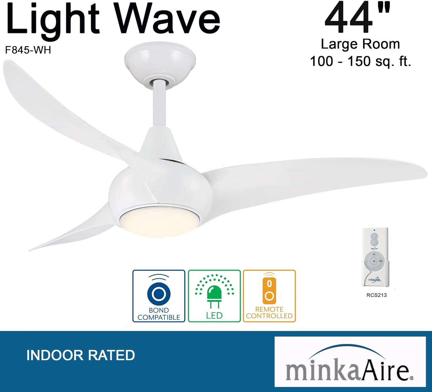 44" 3 - Blade LED Propeller Ceiling Fan with Remote Control and Light Kit Included