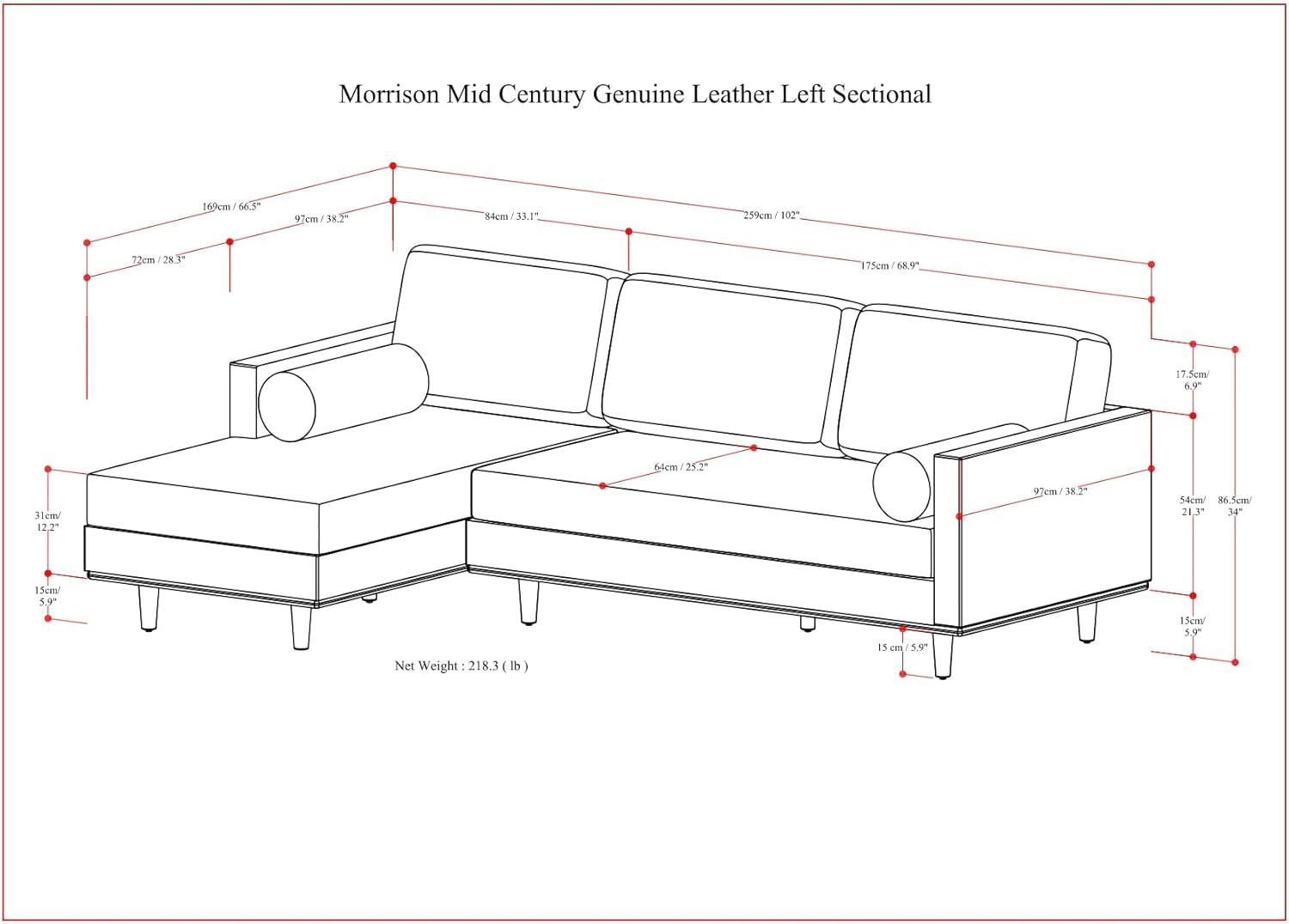 Morrison Left Sectional Sofa