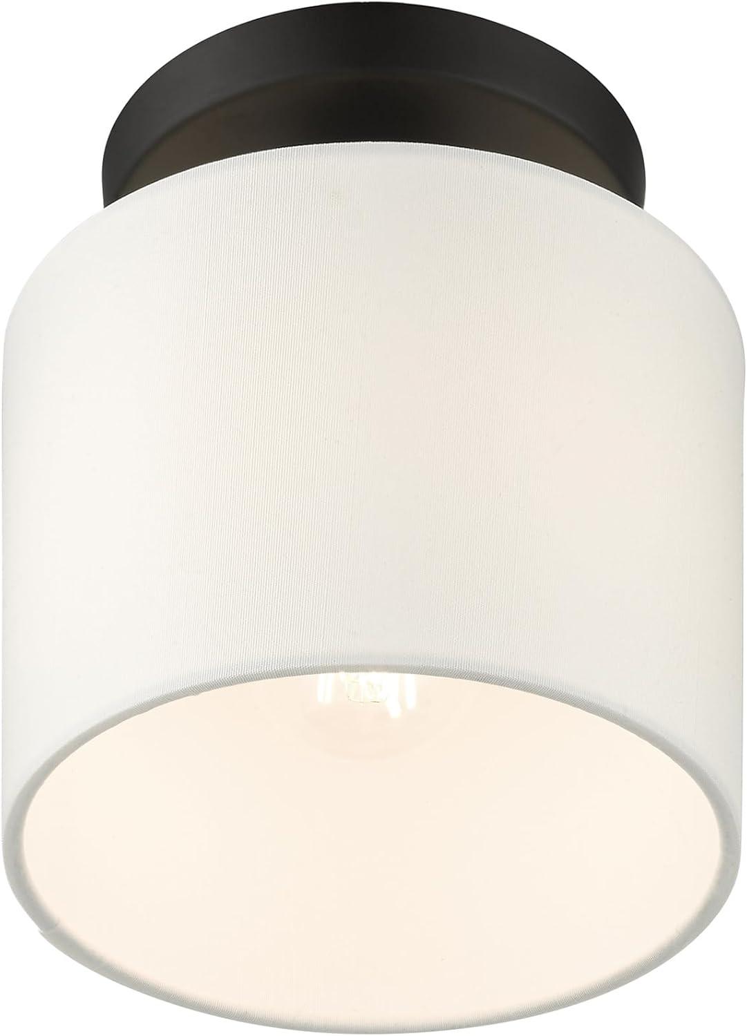 Livex Lighting Meridian 1 - Light Semi-Flush Mount in  Black