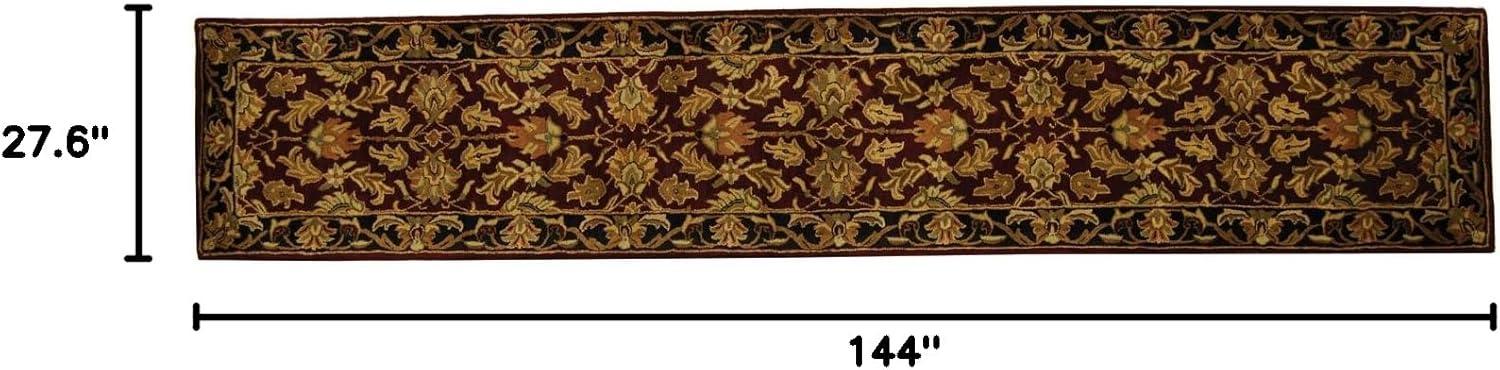 Heritage HG628 Hand Tufted Runner Rug - Red/Black - 2'3"x12' - Safavieh.