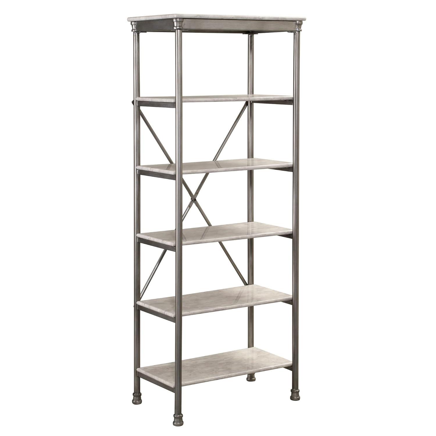 Homestyles Orleans Stainless Steel Six Tier Shelf in Gray