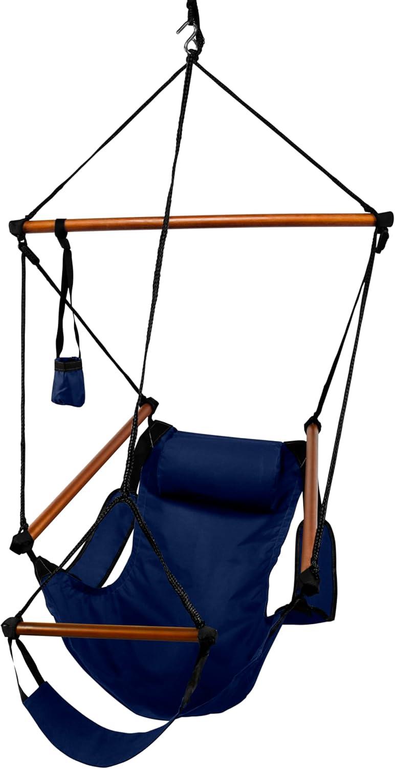 KingsPond 10001-KP Hammaka Hammocks Original Hanging Air Chair In Midnight Blue