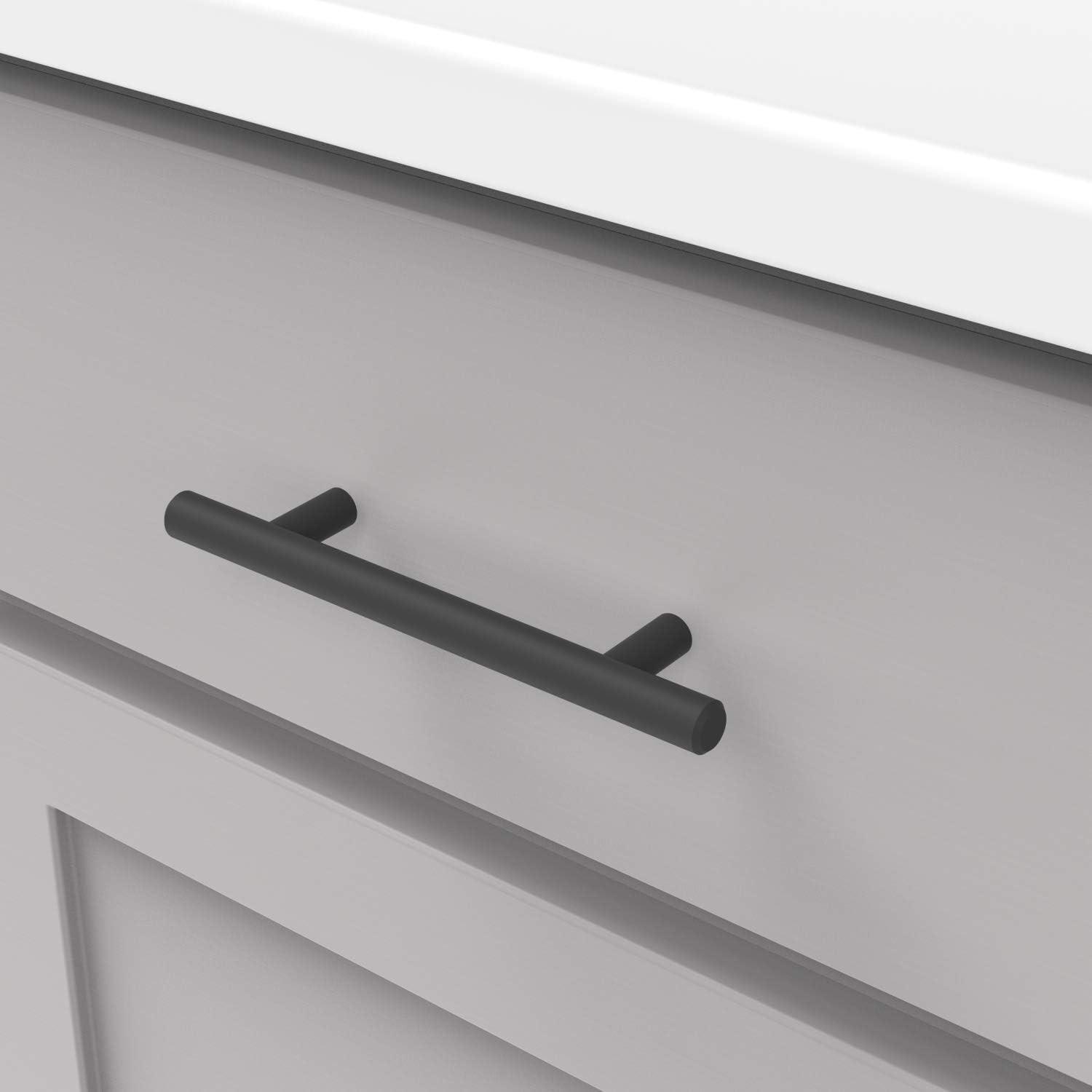 Bar Pulls Kitchen Cabinet Handles, Solid Core Drawer Pulls for Cabinet Doors, 3-3/4" (96mm)