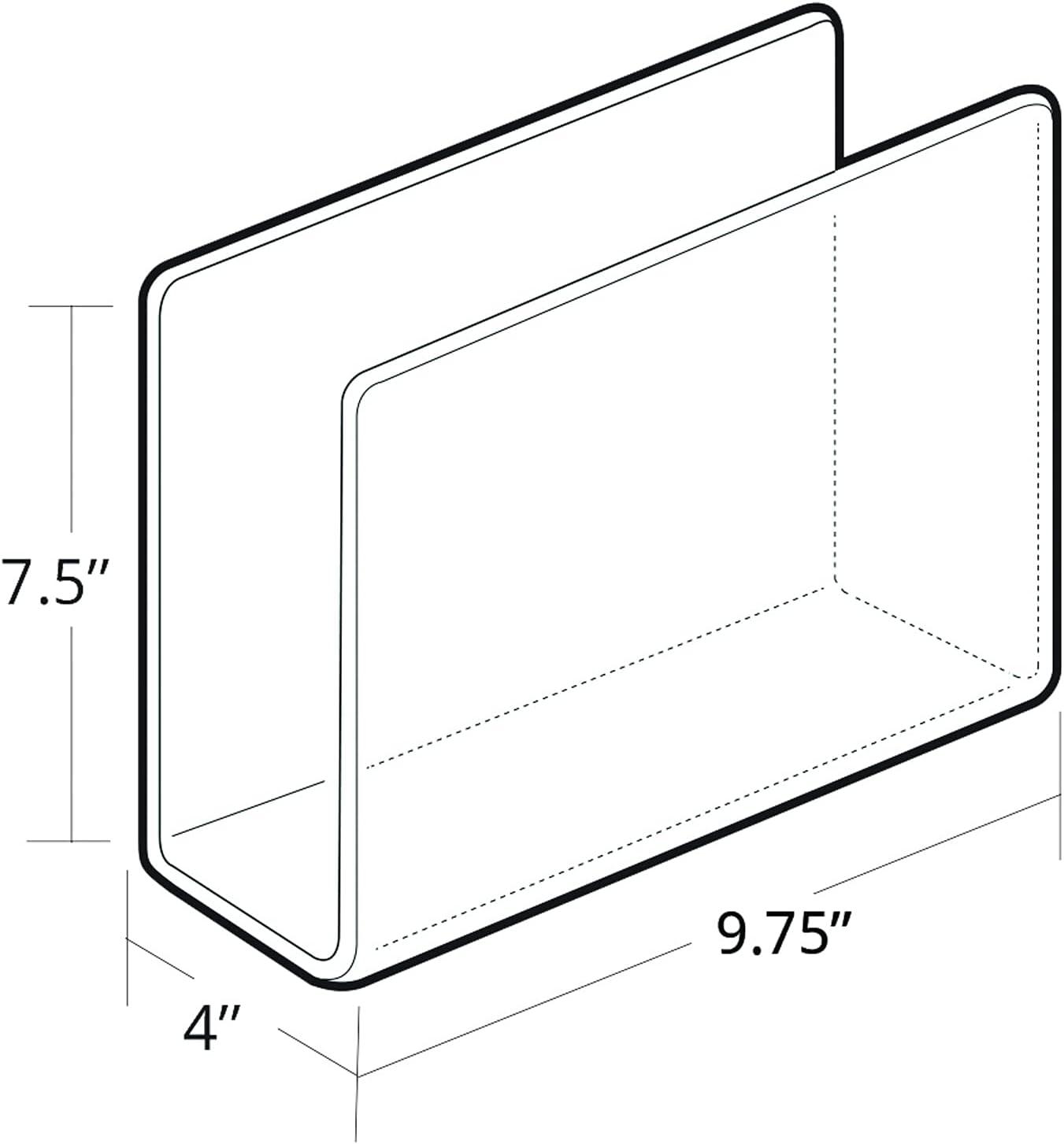 Large Clear Acrylic Desk File Holder Set, 4-Pack