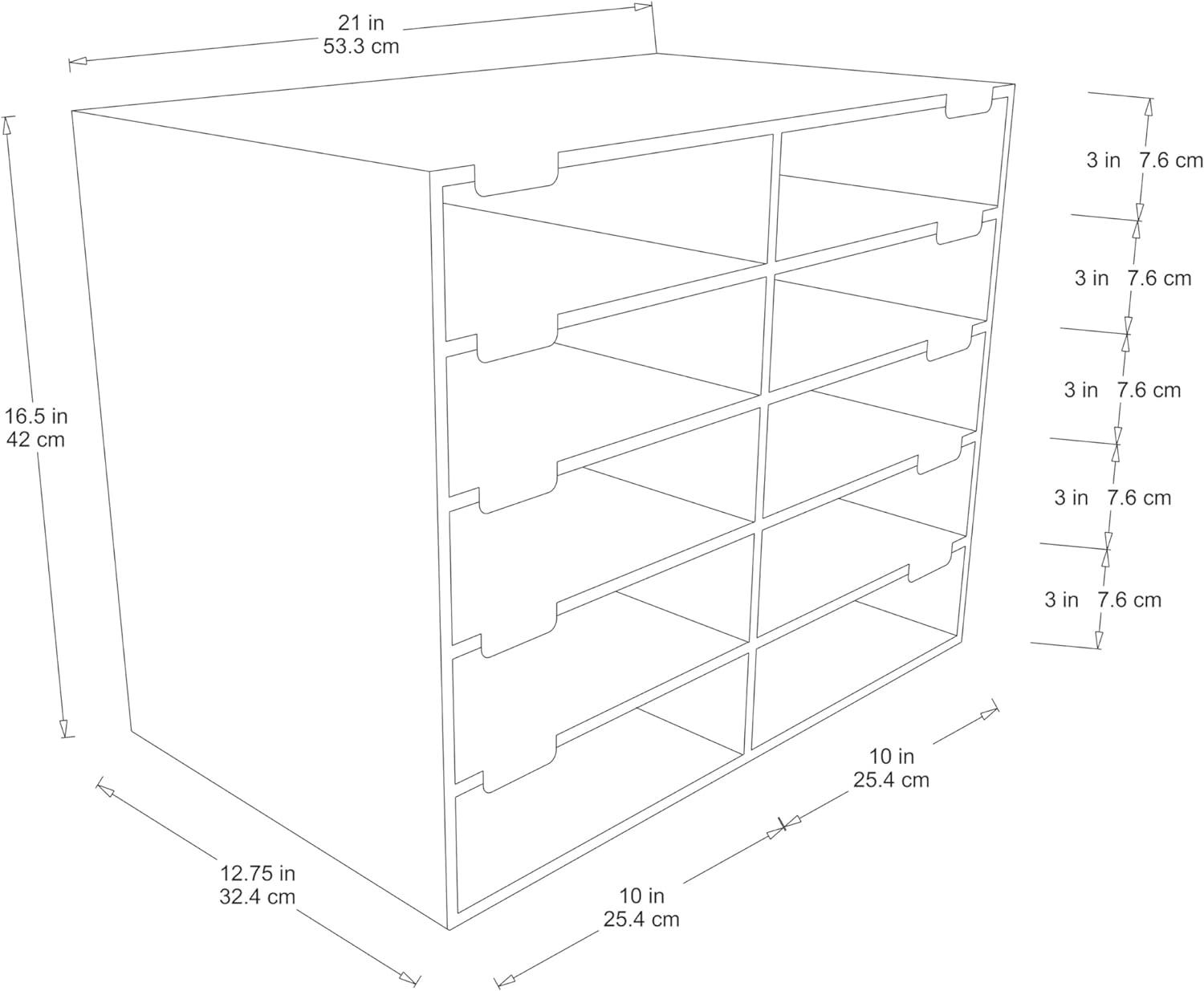 Pacon Corporation Pacon Corporation 10 Compartment Mailroom Table Accessory