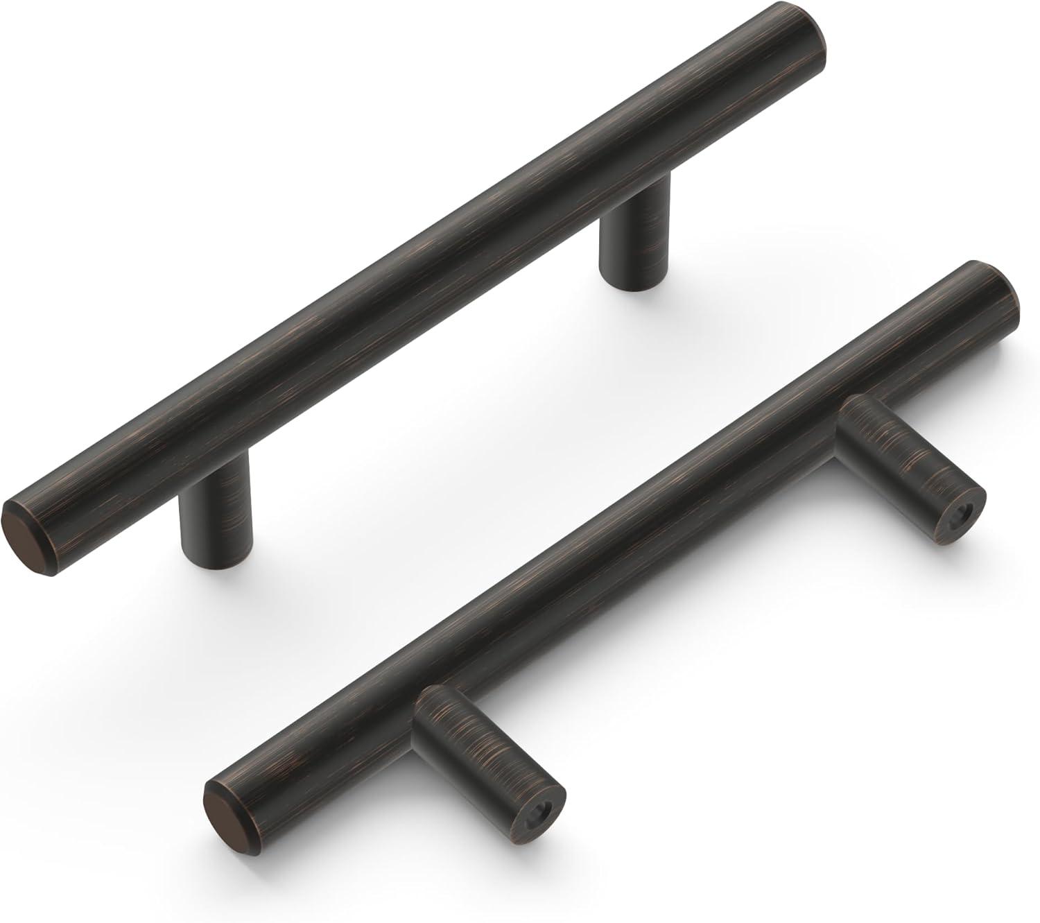 Oil Rubbed Bronze 3" Bar Cabinet Pulls with Mounting Hardware