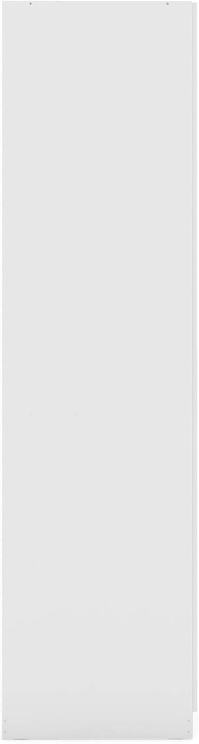 Gramercy Wardrobe Armoire Closet White - Manhattan Comfort: Bedroom Storage, 2 Drawers, 6 Doors