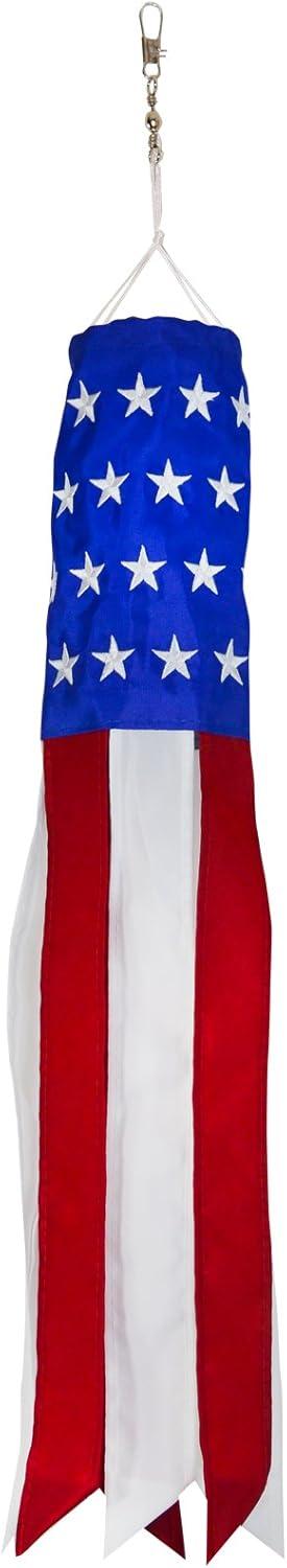 18-Inch Patriotic Stars and Stripes Hanging Windsock