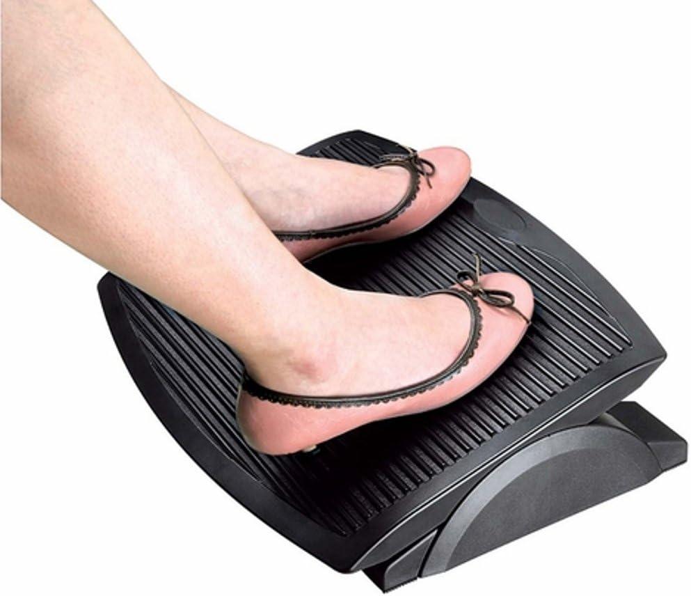 Ergonomic Black Plastic Adjustable Footrest